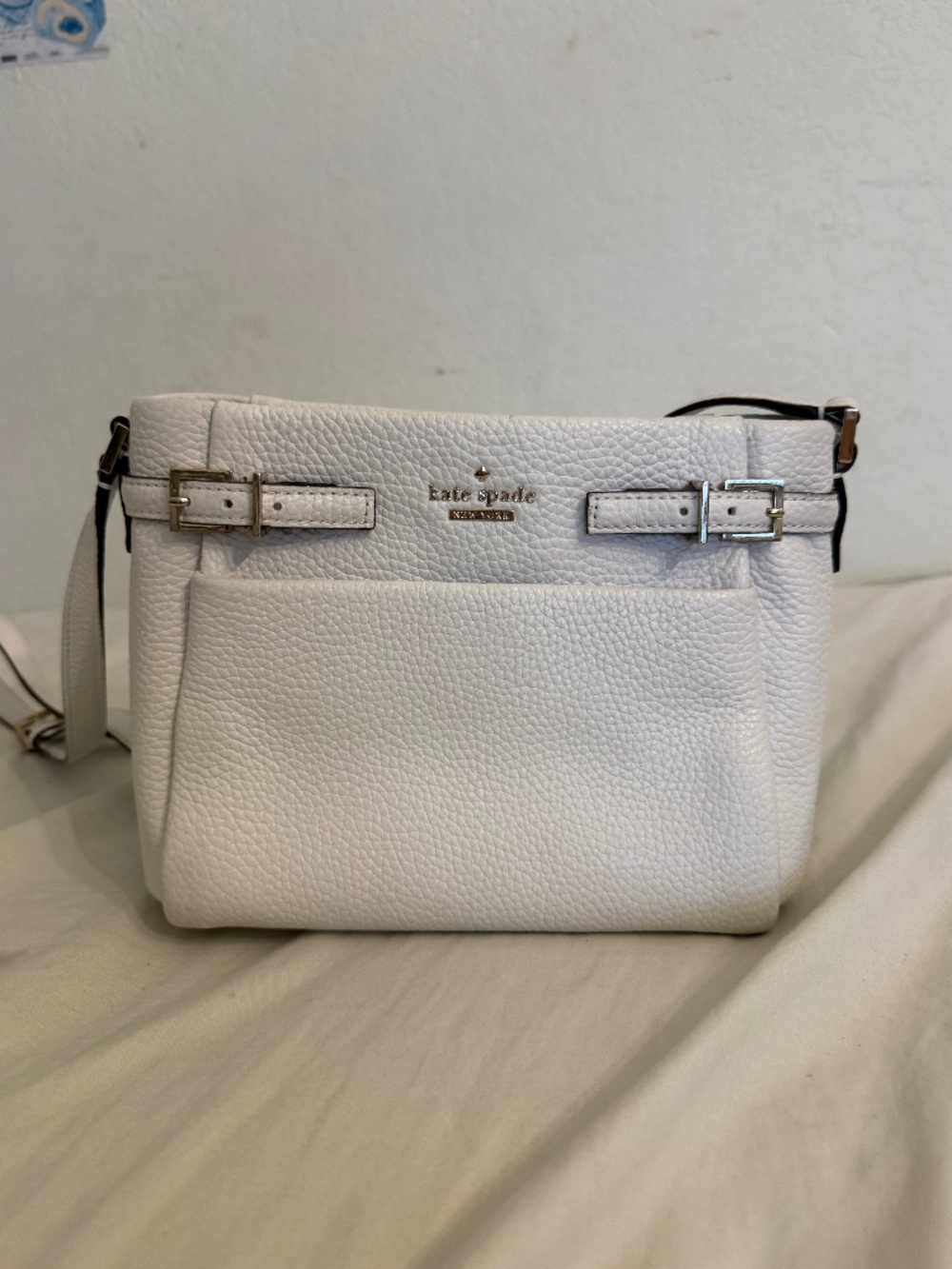 Kate spade white crossbody purse